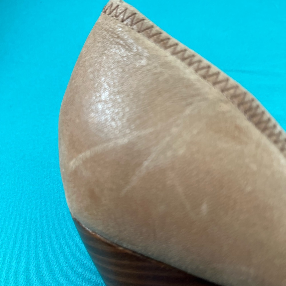 Jessica Simpson Open Toe, 3-3/4" wooden wedge heels size 11 - Picture 5 of 6
